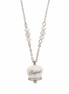 Amo Capri - Collana in argento 925 con campanellino bianco e scritta Capri.