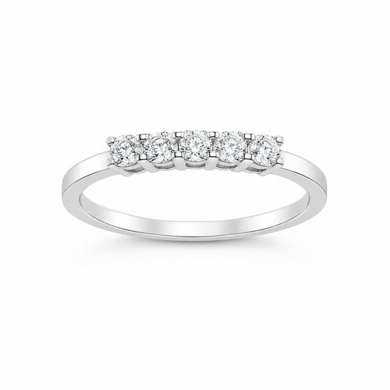 Fico Gioielli - Anello rivière in Oro Bianco 18 KT con Diamanti