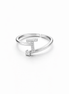 fico gioielli - Anello Iniziale “T” con Zirconi in Argento