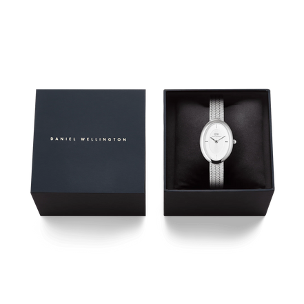 Daniel Wellington - Juliette Braided Mesh White Sunray Silver