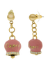 amo capri - Orecchini in Acciaio con campanella rosa con scritta Capri