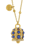 amo capri - Collana in Acciaio campanella con punti luce blu