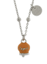 Amo Capri - Collana in Acciaio con Campanella Portafortuna Capri Roccia Dorata  - Color Caramel