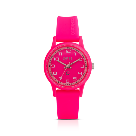 Ops! - Orologio Silicon Sport al Quarzo con Quadrante Fucsia