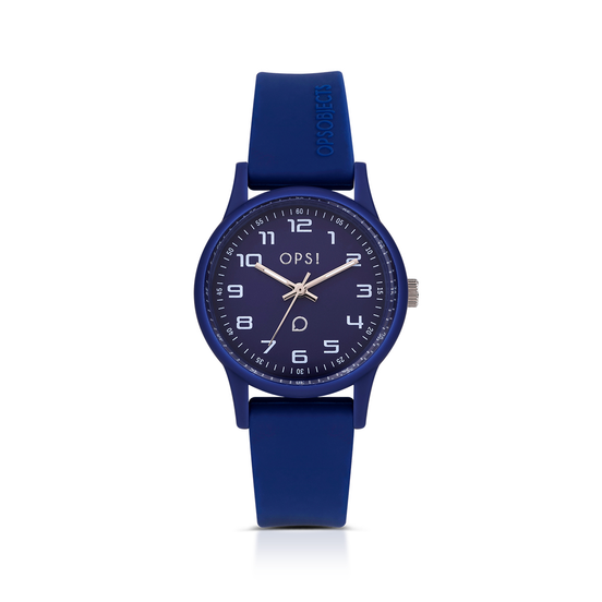 Ops! - Orologio Silicon Sport al Quarzo con Quadrante Blu