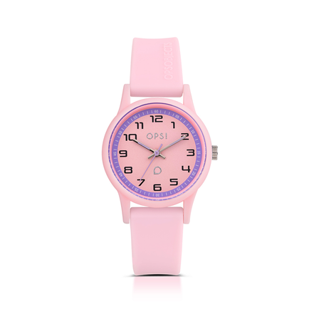 Ops! - Orologio Silicon Sport al Quarzo con Quadrante Rosa