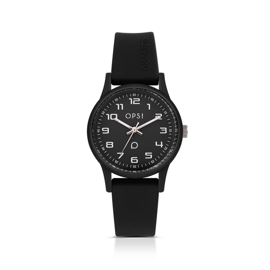Ops! - Orologio Unisex Silicon Sport al Quarzo con Quadrante Nero