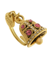 amo capri - Anello in Acciaio campanella Capri con pois rosa
