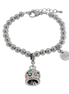 amo capri - Bracciale in Acciaio campanella a pois multicolor e zirconi