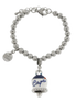 Amo Capri - Bracciale in Acciaio campanella Capri con  strisce blu