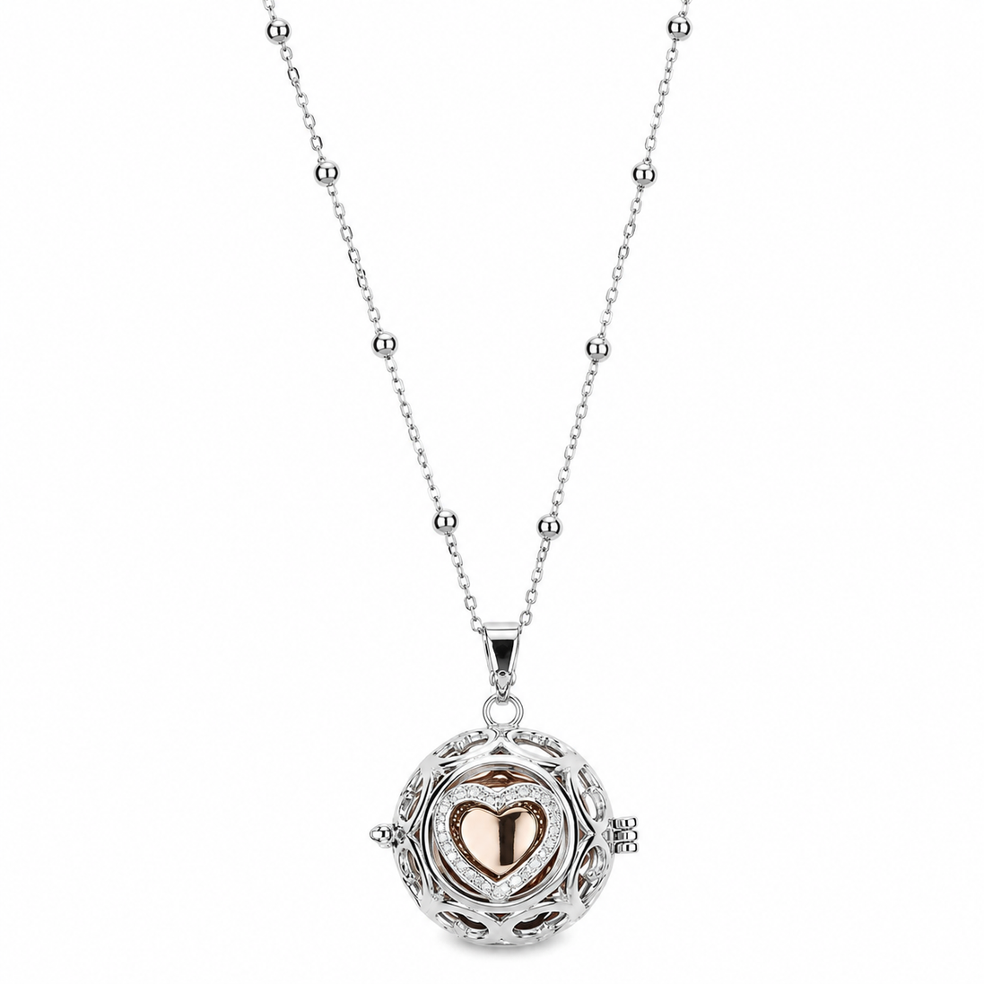 Sovrani - collana chiama angeli strass cuore