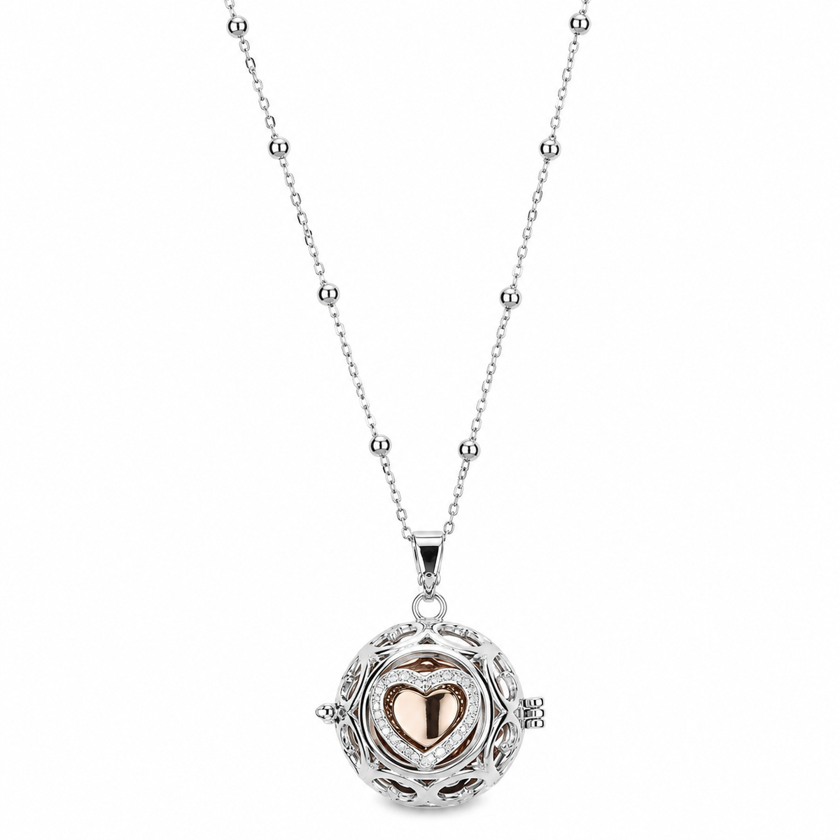Sovrani - collana chiama angeli strass cuore