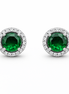 fico gioielli - Orecchini Punto Luce Verde con Zirconi in Argento 925