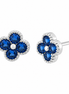 BYSIMON - Orecchini in Argento 925 con fiore blu