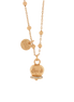 amo CAPRI -  Collana in Metallo con campanella portafortuna pendente impreziosita da cristalli bianchi e scirtta Capri a rilievo