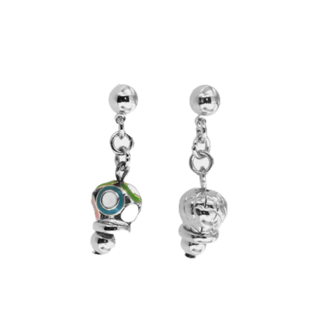 amo capri - Orecchini in Metallo con campanelle pendenti impreziosite da smalti colorati