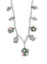 Amo Capri - Collana in Metallo con campane pendenti colorati e cristalli bianchi