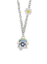 Amo Capri - Collana in Metallo campanella con fiori blu