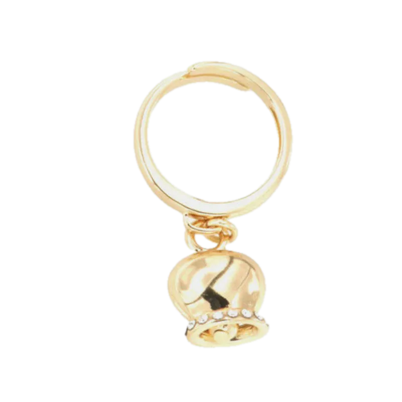 amo capri - Anello Campanella Capri Portafortuna con Cristalli - Placcato Oro Regolabile