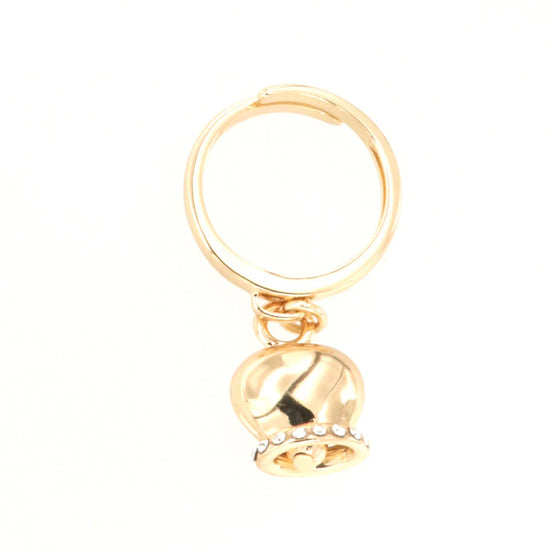 Amo Capri - Anello in Metallo con campanella portafortuna pendente, impreziosita da cristalli