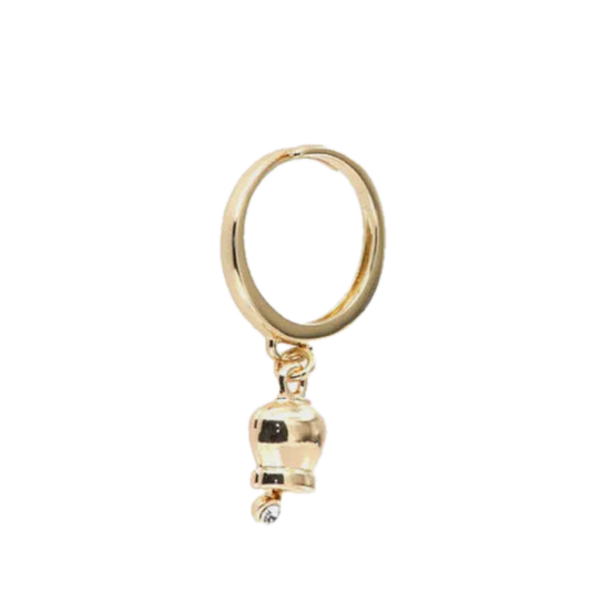 amo capri - Anello in Metallo con campanella portafortuna pendente, impreziosita da punto luce