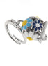 Amo Capri - Anello in Metallo campanella capri con fiori