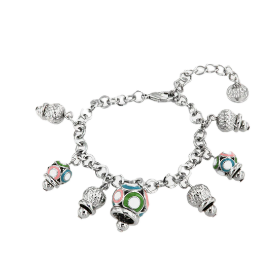 amo capri - Bracciale in Metallo con campanelle colorate