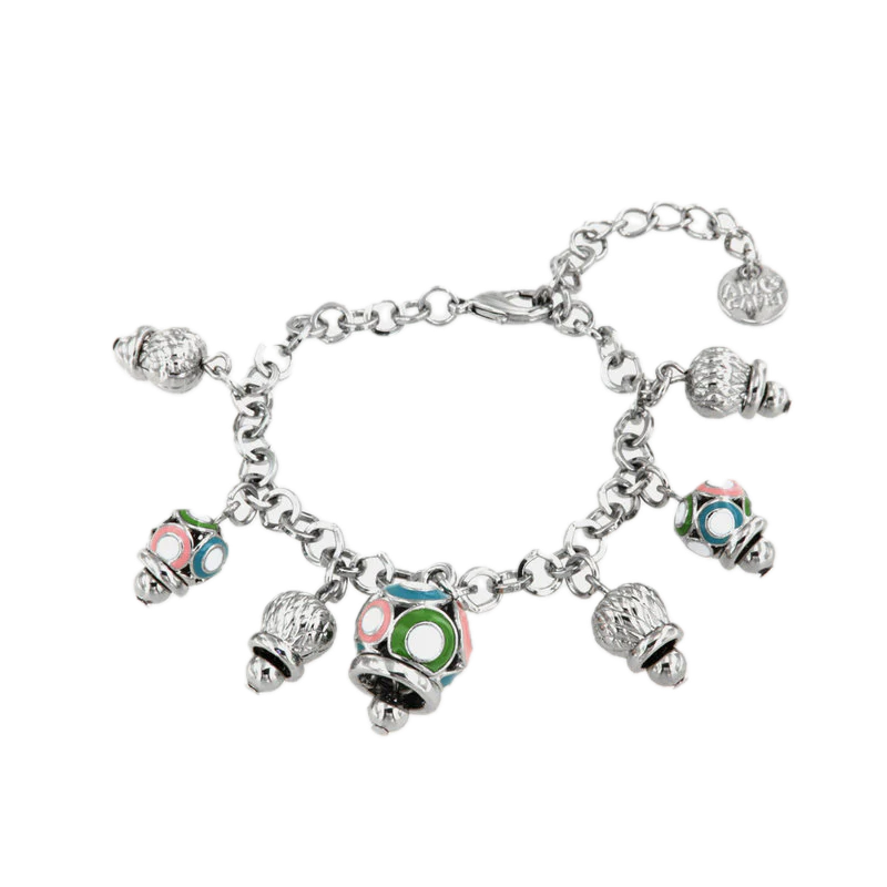amo capri - Bracciale in Metallo con campanelle colorate