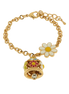 amo capri - Bracciale in Metallo con campanella portafortuna impreziosita da margherite colorate