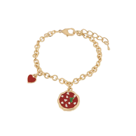 AMO NAPOLI - Bracciale in Metallo con pizza margherita