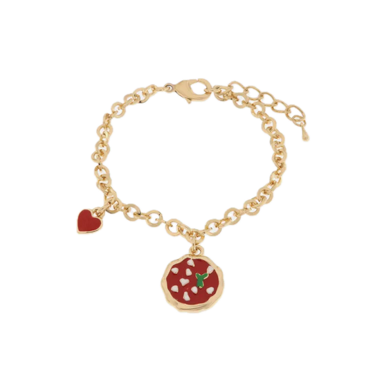 AMO NAPOLI - Bracciale in Metallo con pizza margherita