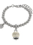 Amo Capri - Bracciale in Metallo con campanella ghiaccio scritta capri