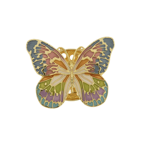 bysimon - Spilla in Metallo farfalla colorata con calamita