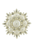 bysimon - Spilla in Metallo fiore bianco con calamita