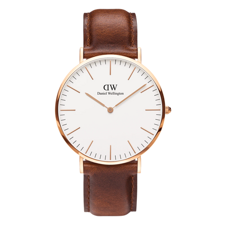 Daniel Wellington Classic St Mawes orologio uomo bianco/marrone 40mm DW00100006