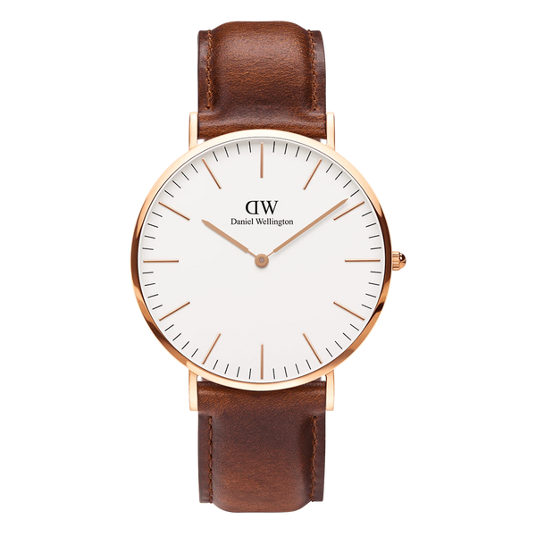 Daniel Wellington Classic St Mawes orologio uomo bianco/marrone 40mm DW00100006