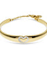 LIU JO - Bracciale Donna Acciaio Dorato Rigido Cuore Zirconi Bianchi LJ2454