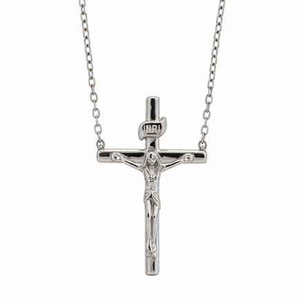 Bysimon - Collana con crocifisso in argento sterling 925 con immagine di Gesù