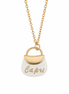 BYSIMON - Collana in Argento 925 con borsetta bianca