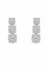 Fico Gioielli - Orecchini Trilogy Pavé di Diamanti in Oro Bianco 18 KT