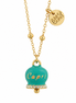 Amo capri - Collana in Metallo con campanella portafortuna turchese e cristalli