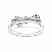 fico gioielli - Anello Fiocco in Argento 925 con Zirconi