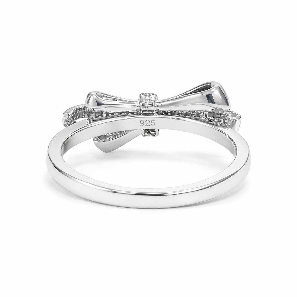 fico gioielli - Anello Fiocco in Argento 925 con Zirconi
