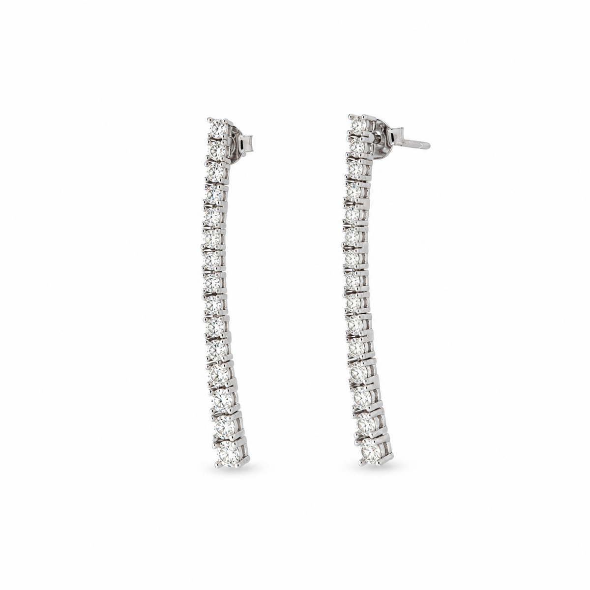 BYSIMON -  Orecchini in Argento 925 con zirconi pendenti