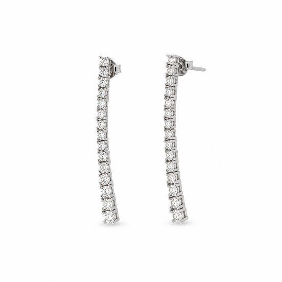 BYSIMON -  Orecchini in Argento 925 con zirconi pendenti