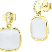 XOR727DW Orecchini placcati oro giallo con cristallo white e zirconi