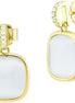 XOR727DW Orecchini placcati oro giallo con cristallo white e zirconi
