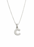 fico gioielli - Collana con Iniziale “C” in Argento con Zirconi