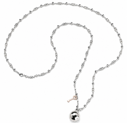 Sovrani - Collana chiama angeli in ottone con chiave