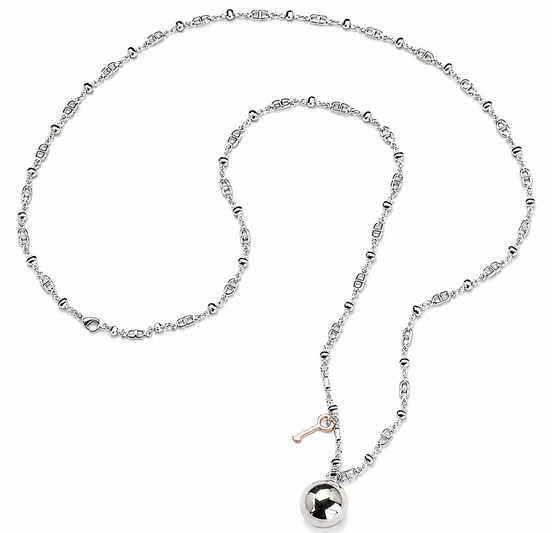 Sovrani - Collana chiama angeli in ottone con chiave